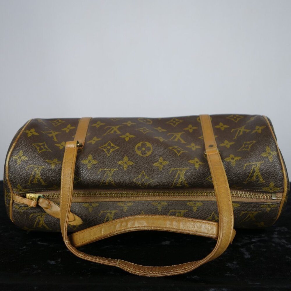 Vintage 1970's Louis Vuitton Monogram Papillon 30 Barrel Shape Handbag, Sz Small - Picture 3 of 16